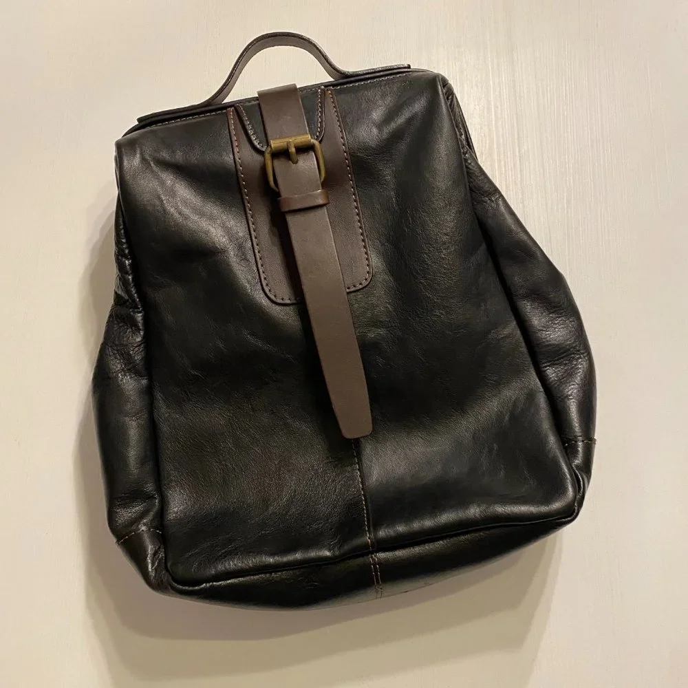 NWT Chiarugi Italy Italian Handmade Leather Men's Unisex Travel Backpack Bag‎